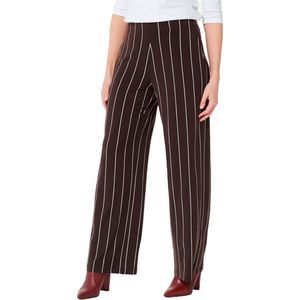 Susan Graver Printed Liquid Knit Pull-On Wide-Leg Pants Chocolate A3740819